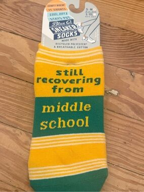 Socks 'Still Recovering From Middle School' Yellow and Green